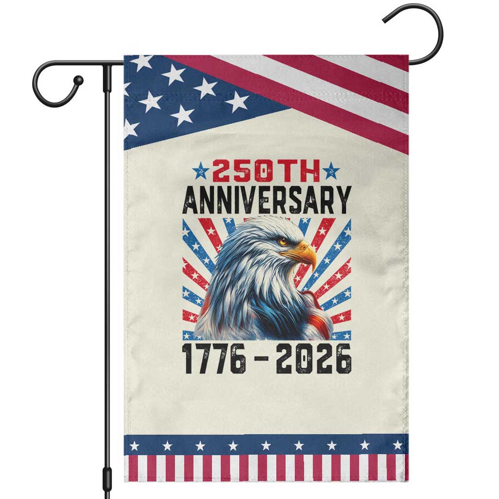Eagle Flag America 250 Garden Flag 1776-2026 250th Birthday TS10 Modern Beige Blue Print Your Wear
