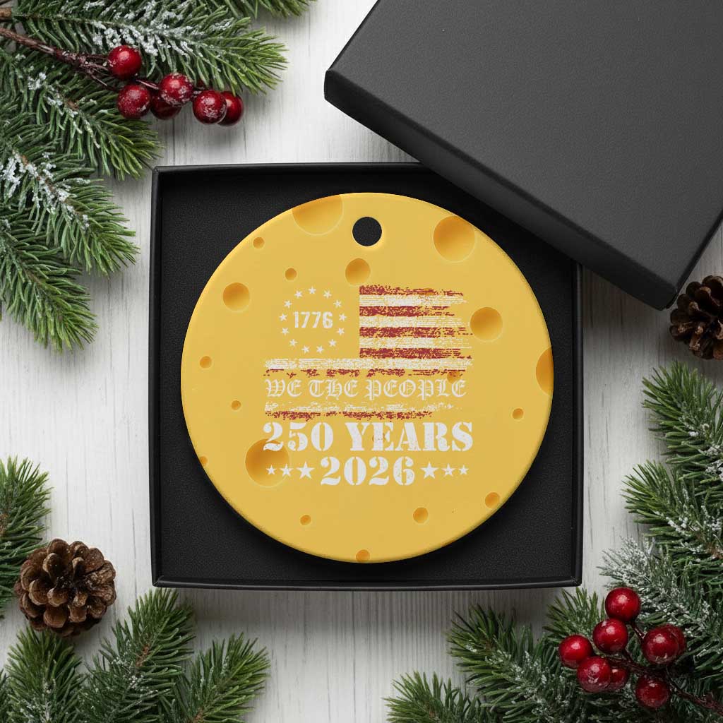 250 Years America Flag Ceramic Ornament USA 250th Anniversary Patriotic We The People 1776 2026 TS10 1pc Yellow Cheese Print Your Wear