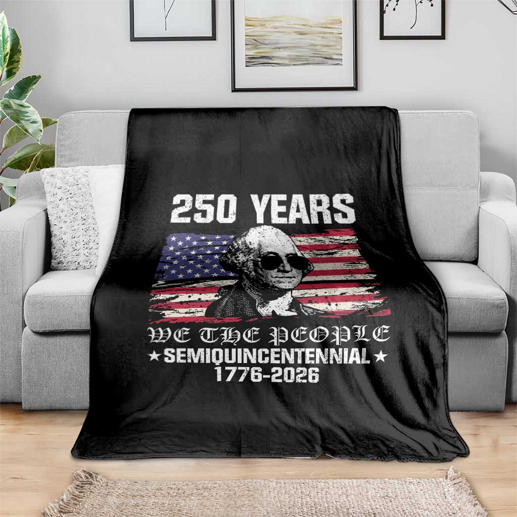 250 Years America Flag Throw Blanket George Washington 1776 2026 USA 250th Anniversary Patriotic TS10 Print Your Wear