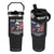 250 Years America Flag Flip Straw Tumbler George Washington 1776 2026 USA 250th Anniversary Patriotic TS10 One Size: 30 oz Black Print Your Wear