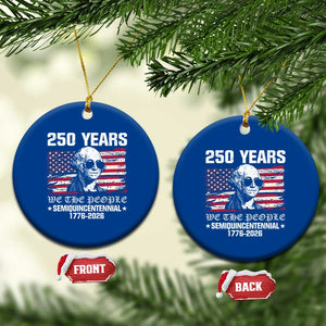 250 Years America Flag Ceramic Ornament George Washington 1776 2026 USA 250th Anniversary Patriotic TS10 1pc Blue Print Your Wear