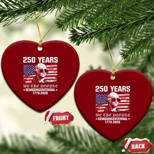 250 Years America Flag Ceramic Ornament George Washington 1776 2026 USA 250th Anniversary Patriotic TS10 Print Your Wear