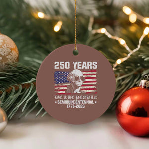 250 Years America Flag Ceramic Ornament George Washington 1776 2026 USA 250th Anniversary Patriotic TS10 1pc Mocha Print Your Wear
