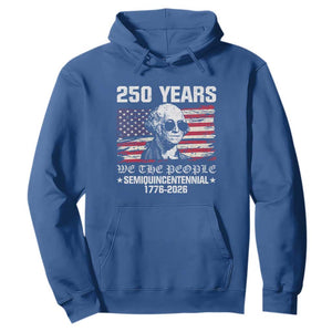 250 Years America Flag Hoodie George Washington 1776 2026 USA 250th Anniversary Patriotic TS10 Royal Blue Print Your Wear