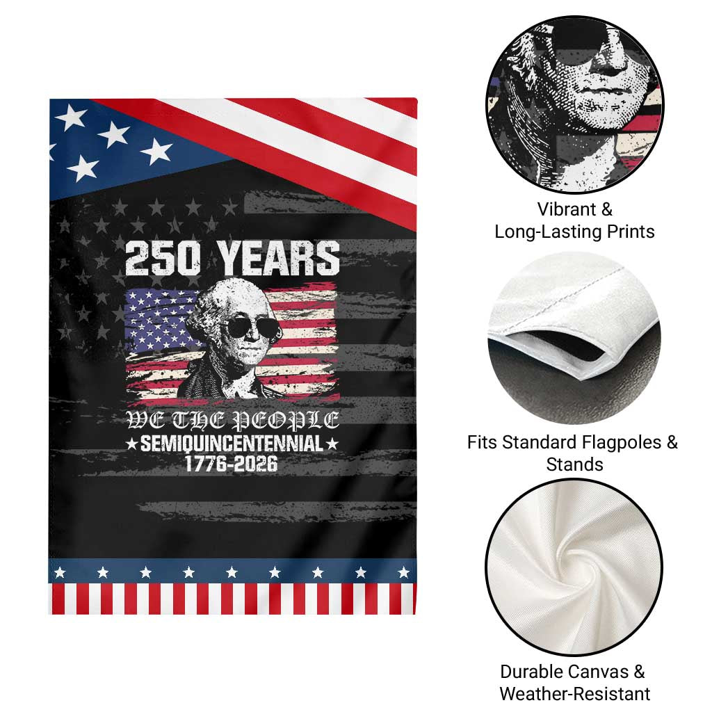 250 Years America Flag Garden Flag George Washington 1776 2026 USA 250th Anniversary Patriotic TS10 Print Your Wear