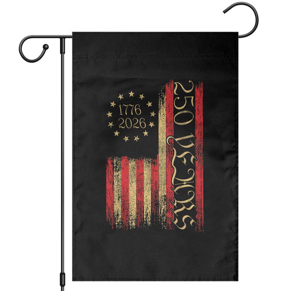 250 Years America Flag Garden Flag 250th Anniversary USA TS10 Black Print Your Wear