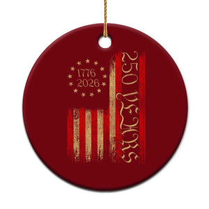 250 Years America Flag Ceramic Ornament 250th Anniversary USA TS10 1pc Red Print Your Wear