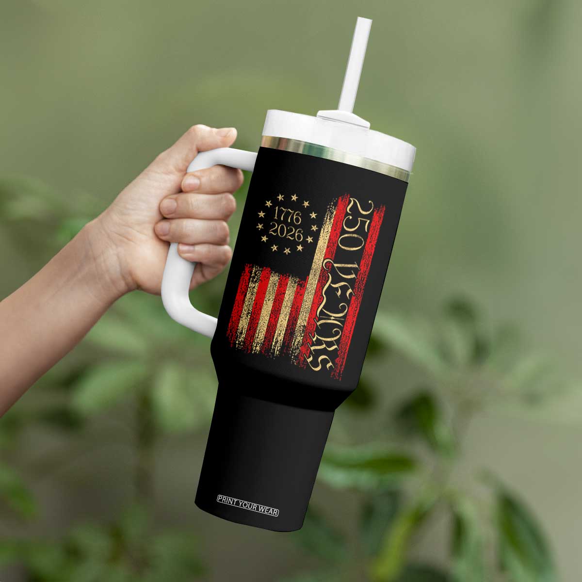 250 Years America Flag Tumbler With Handle 250th Anniversary USA TS10 Print Your Wear