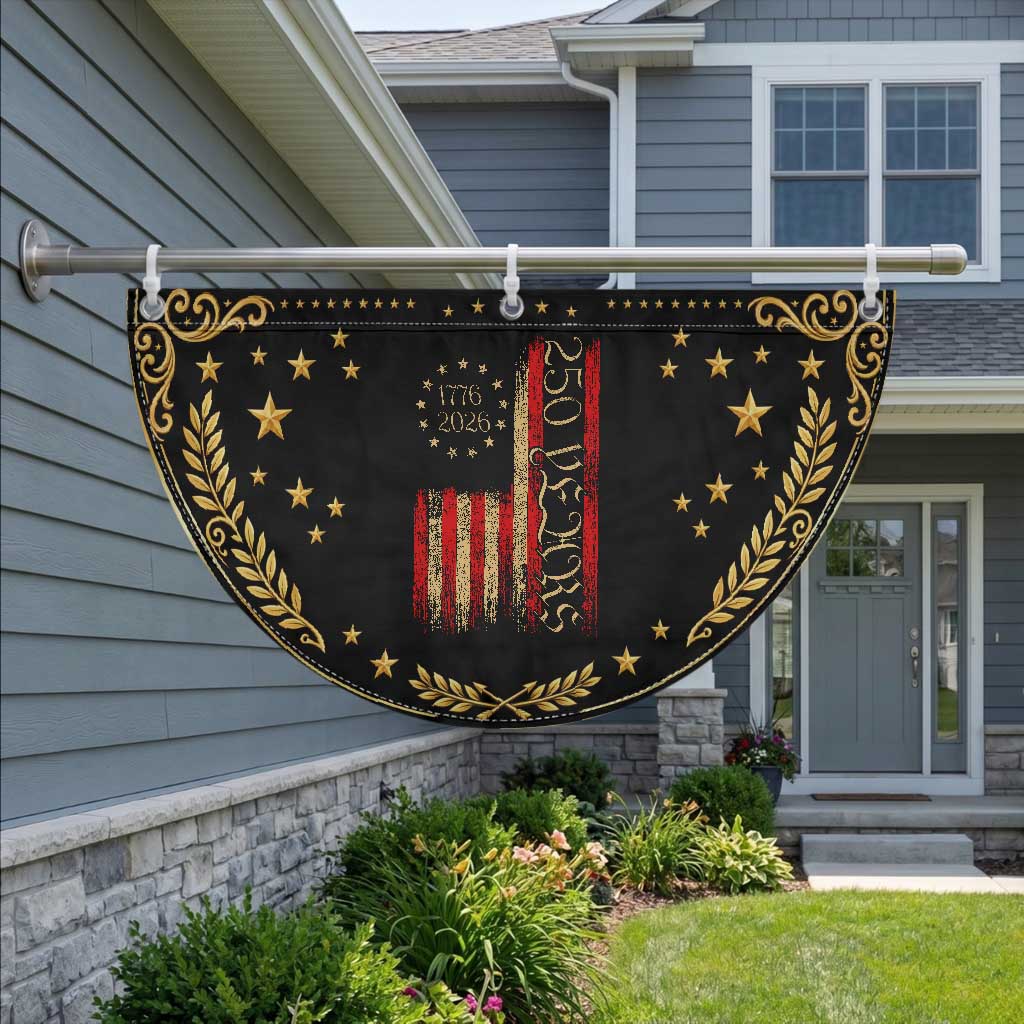 250 Years America Flag Patriotic Fan Flag 250th Anniversary USA