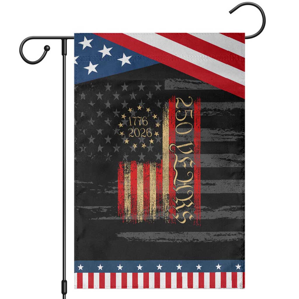 250 Years America Flag Garden Flag 250th Anniversary USA TS10 Distressed Black Blue Print Your Wear