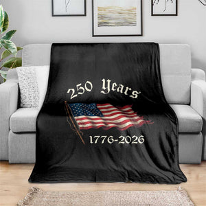 250 Years America Anniversary Throw Blanket Retro 250th Independence Day Freedom USA Flag TS10 Print Your Wear
