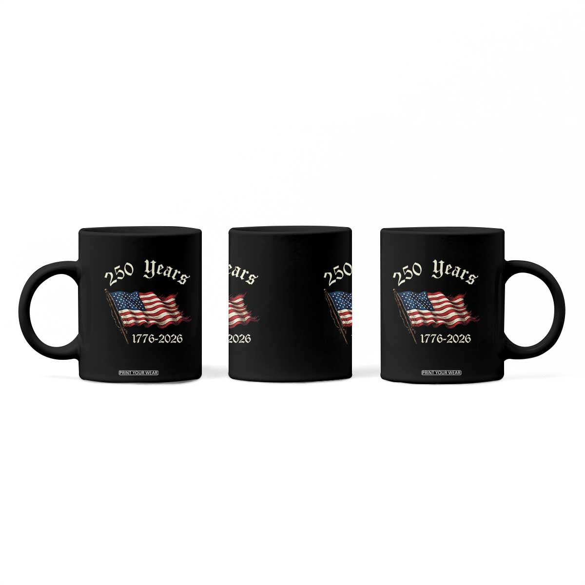 250 Years America Anniversary Coffee Mug Retro 250th Independence Day Freedom USA Flag TS10 Print Your Wear