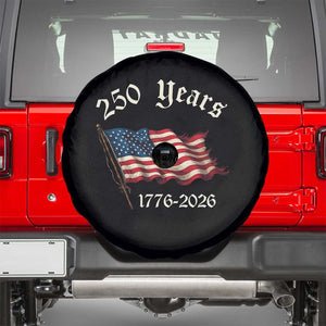 250 Years America Anniversary Spare Tire Cover Retro 250th Independence Day Freedom USA Flag TS10 Black Print Your Wear
