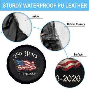 250 Years America Anniversary Spare Tire Cover Retro 250th Independence Day Freedom USA Flag TS10 Print Your Wear