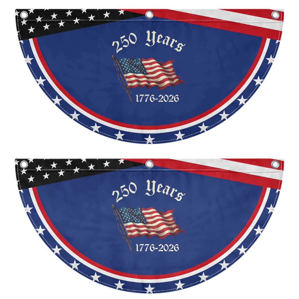 250 Years America Anniversary Patriotic Fan Flag Retro 250th Independence Day Freedom USA Flag