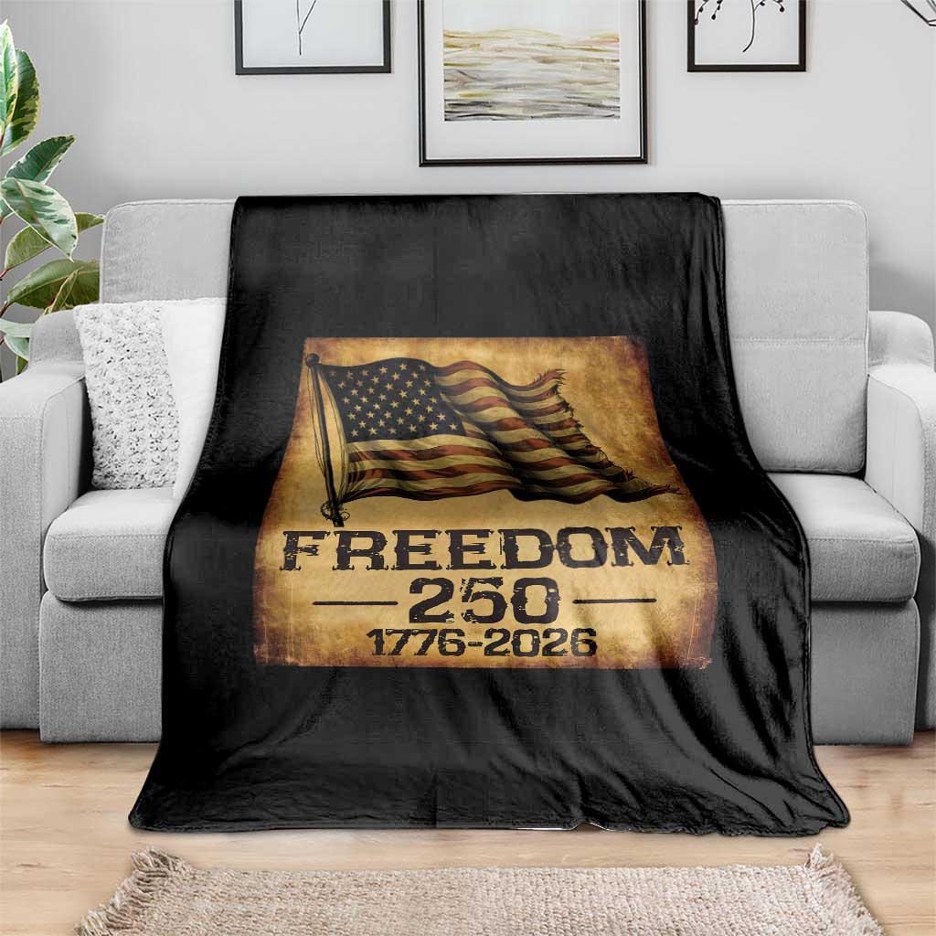 Freedom 250 Years America Throw Blanket Retro Vintage 250th Anniversary USA TS10 Print Your Wear