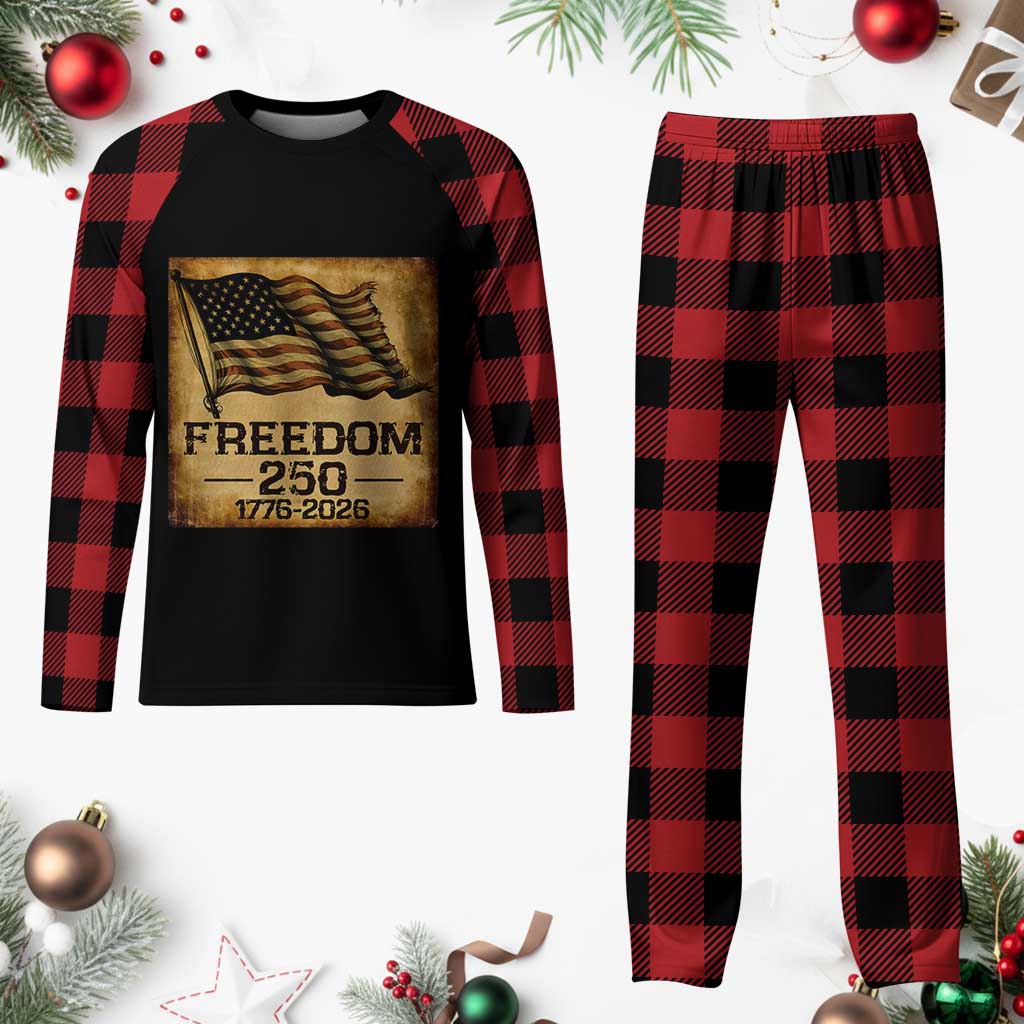 Freedom 250 Years America Plaid Pajama Set Retro Vintage 250th Anniversary USA TS10 Buffalo Plaid Print Your Wear