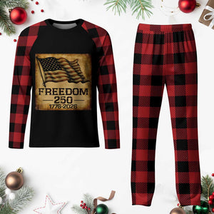 Freedom 250 Years America Plaid Pajama Set Retro Vintage 250th Anniversary USA TS10 Buffalo Plaid Print Your Wear