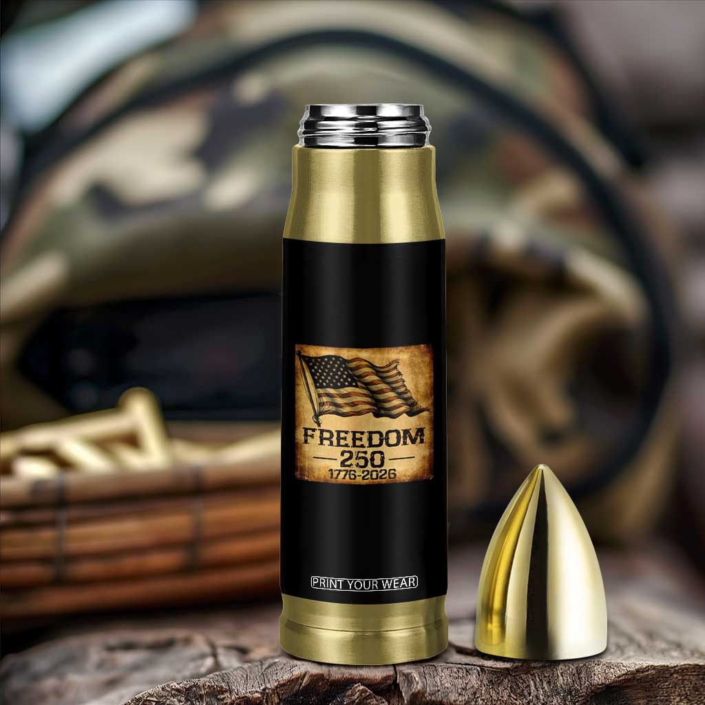 Freedom 250 Years America Bullet Tumbler Retro Vintage 250th Anniversary USA TS10 Print Your Wear
