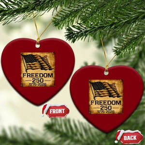 Freedom 250 Years America Ceramic Ornament Retro Vintage 250th Anniversary USA TS10 Print Your Wear