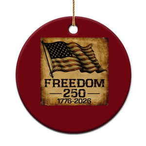 Freedom 250 Years America Ceramic Ornament Retro Vintage 250th Anniversary USA TS10 1pc Red Print Your Wear