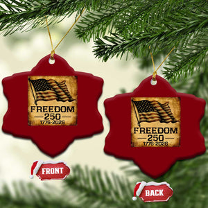 Freedom 250 Years America Ceramic Ornament Retro Vintage 250th Anniversary USA TS10 Print Your Wear