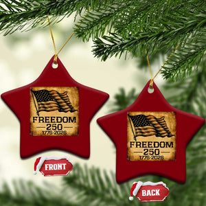 Freedom 250 Years America Ceramic Ornament Retro Vintage 250th Anniversary USA TS10 Print Your Wear
