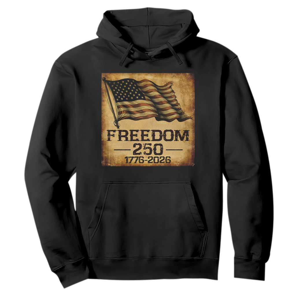 Freedom 250 Years America Hoodie Retro Vintage 250th Anniversary USA TS10 Black Print Your Wear
