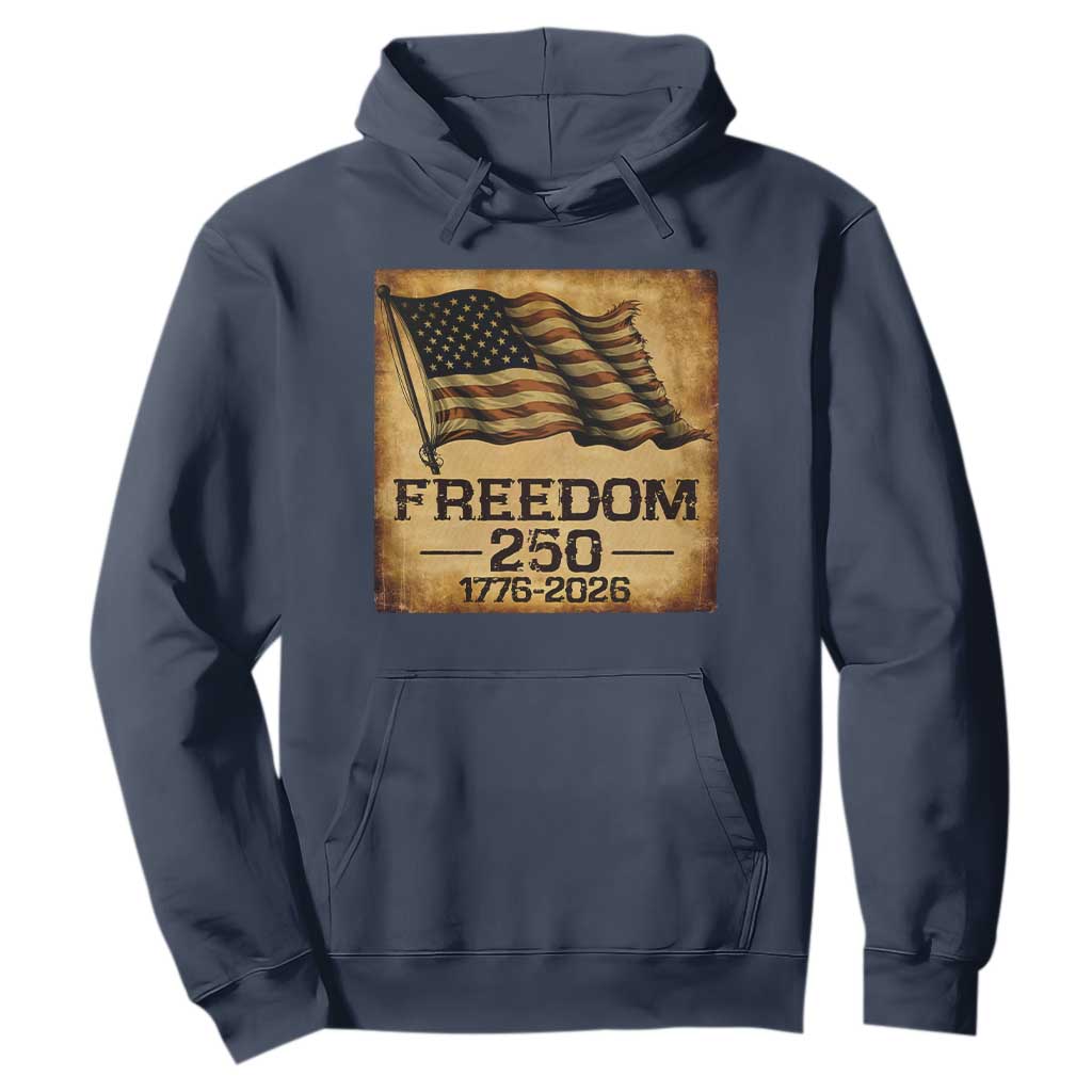 Freedom 250 Years America Hoodie Retro Vintage 250th Anniversary USA TS10 Navy Print Your Wear
