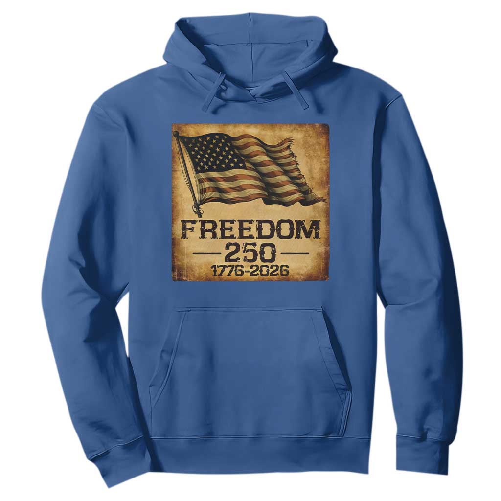 Freedom 250 Years America Hoodie Retro Vintage 250th Anniversary USA TS10 Royal Blue Print Your Wear