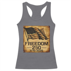 Freedom 250 Years America Racerback Tank Top Retro Vintage 250th Anniversary USA TS10 Charcoal Print Your Wear