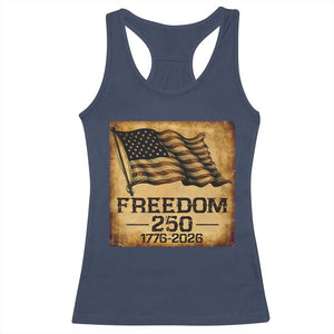 Freedom 250 Years America Racerback Tank Top Retro Vintage 250th Anniversary USA TS10 Navy Print Your Wear