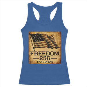 Freedom 250 Years America Racerback Tank Top Retro Vintage 250th Anniversary USA TS10 Royal Blue Print Your Wear
