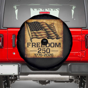 Freedom 250 Years America Spare Tire Cover Retro Vintage 250th Anniversary USA TS10 Black Print Your Wear
