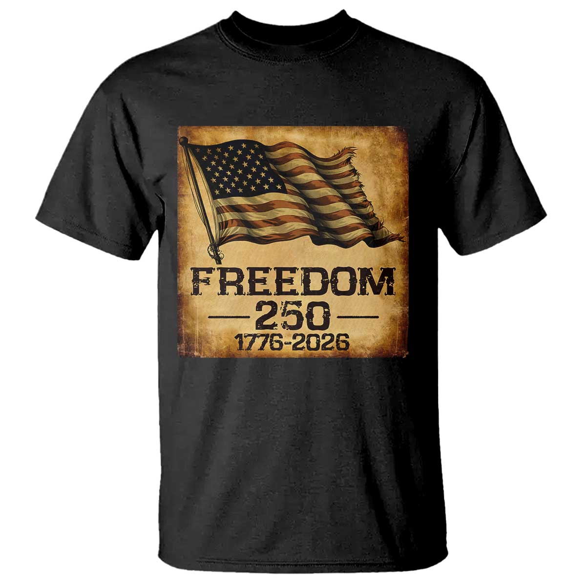 Freedom 250 Years America T Shirt Retro Vintage 250th Anniversary USA TS10 Black Print Your Wear