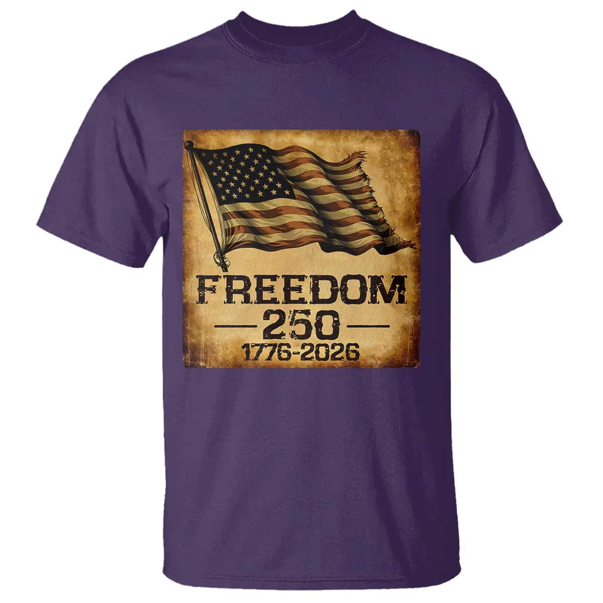 Freedom 250 Years America T Shirt Retro Vintage 250th Anniversary USA TS10 Purple Print Your Wear