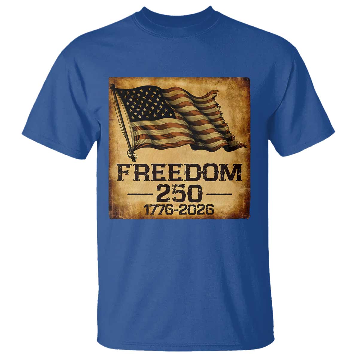 Freedom 250 Years America T Shirt Retro Vintage 250th Anniversary USA TS10 Royal Blue Print Your Wear