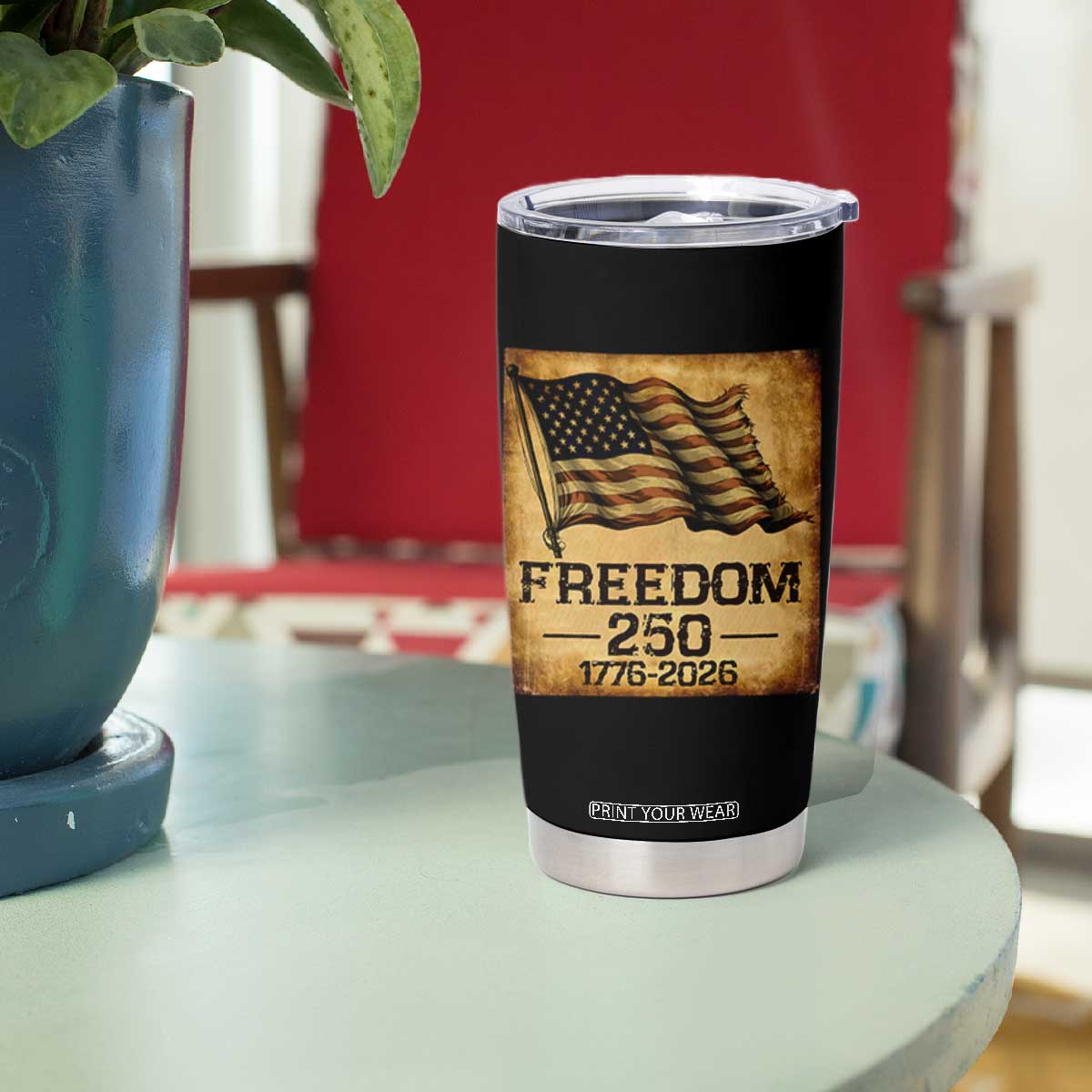 Freedom 250 Years America Tumbler Cup Retro Vintage 250th Anniversary USA TS10 Print Your Wear