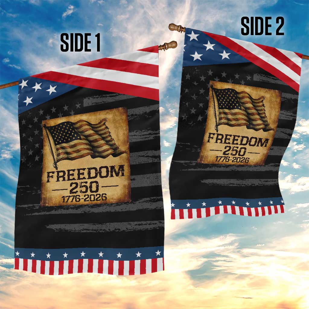 Freedom 250 Years America Garden Flag Retro Vintage 250th Anniversary USA TS10 Print Your Wear