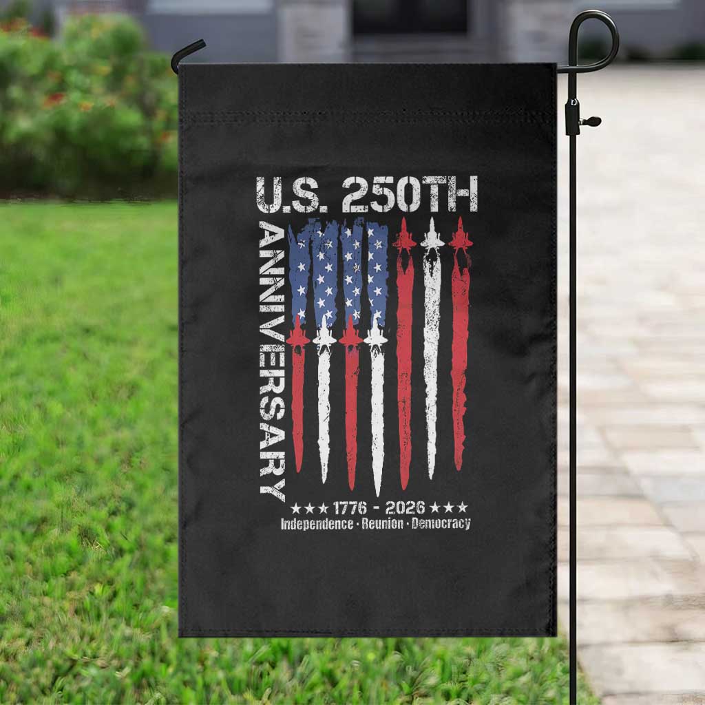 250th American Anniversary Garden Flag 250 Years America USA Flag Fighter Jets Patriotic Veterans TS10 Print Your Wear