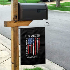 250th American Anniversary Garden Flag 250 Years America USA Flag Fighter Jets Patriotic Veterans TS10 Print Your Wear