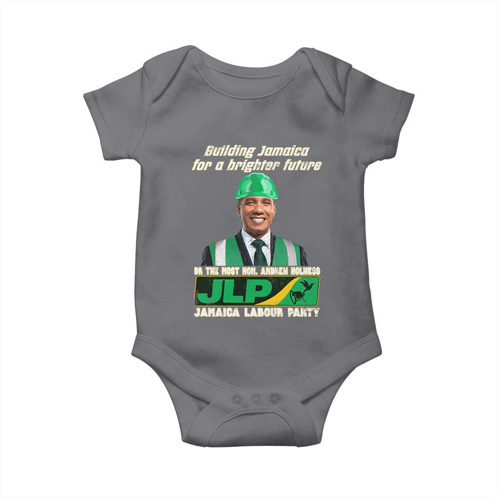 Jamaica Labour Party Baby Onesie Andrew Holness JLP Supporter Gifts TS10 Charcoal Print Your Wear