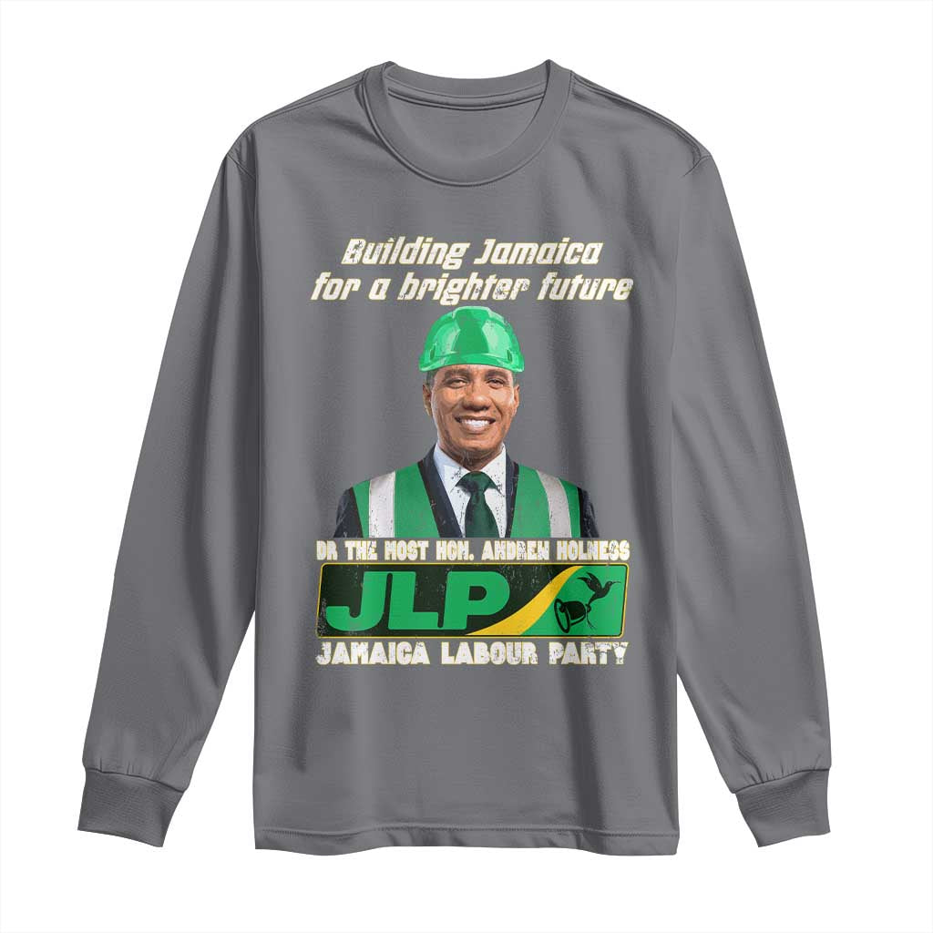 Jamaica Labour Party Long Sleeve Shirt Andrew Holness JLP Supporter Gifts TS10 Charcoal Print Your Wear