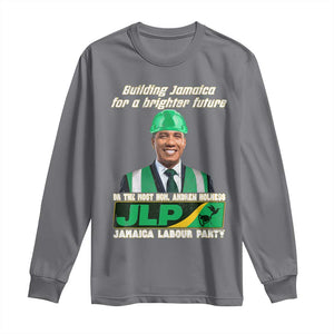 Jamaica Labour Party Long Sleeve Shirt Andrew Holness JLP Supporter Gifts TS10 Charcoal Print Your Wear