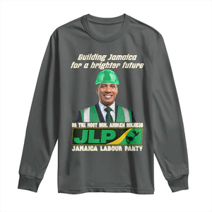 Jamaica Labour Party Long Sleeve Shirt Andrew Holness JLP Supporter Gifts TS10 Dark Heather Print Your Wear