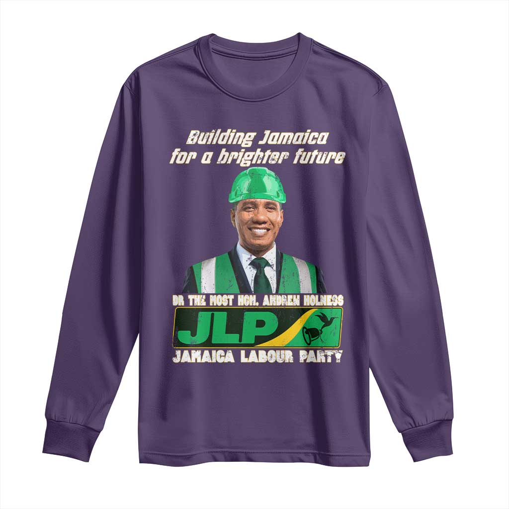 Jamaica Labour Party Long Sleeve Shirt Andrew Holness JLP Supporter Gifts TS10 Purple Print Your Wear