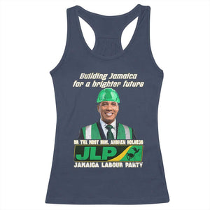 Jamaica Labour Party Racerback Tank Top Andrew Holness JLP Supporter Gifts TS10 Navy Print Your Wear