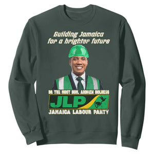 Jamaica Labour Party Sweatshirt Andrew Holness JLP Supporter Gifts TS10 Dark Forest Green Print Your Wear