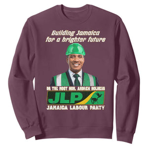 Jamaica Labour Party Sweatshirt Andrew Holness JLP Supporter Gifts TS10 Maroon Print Your Wear