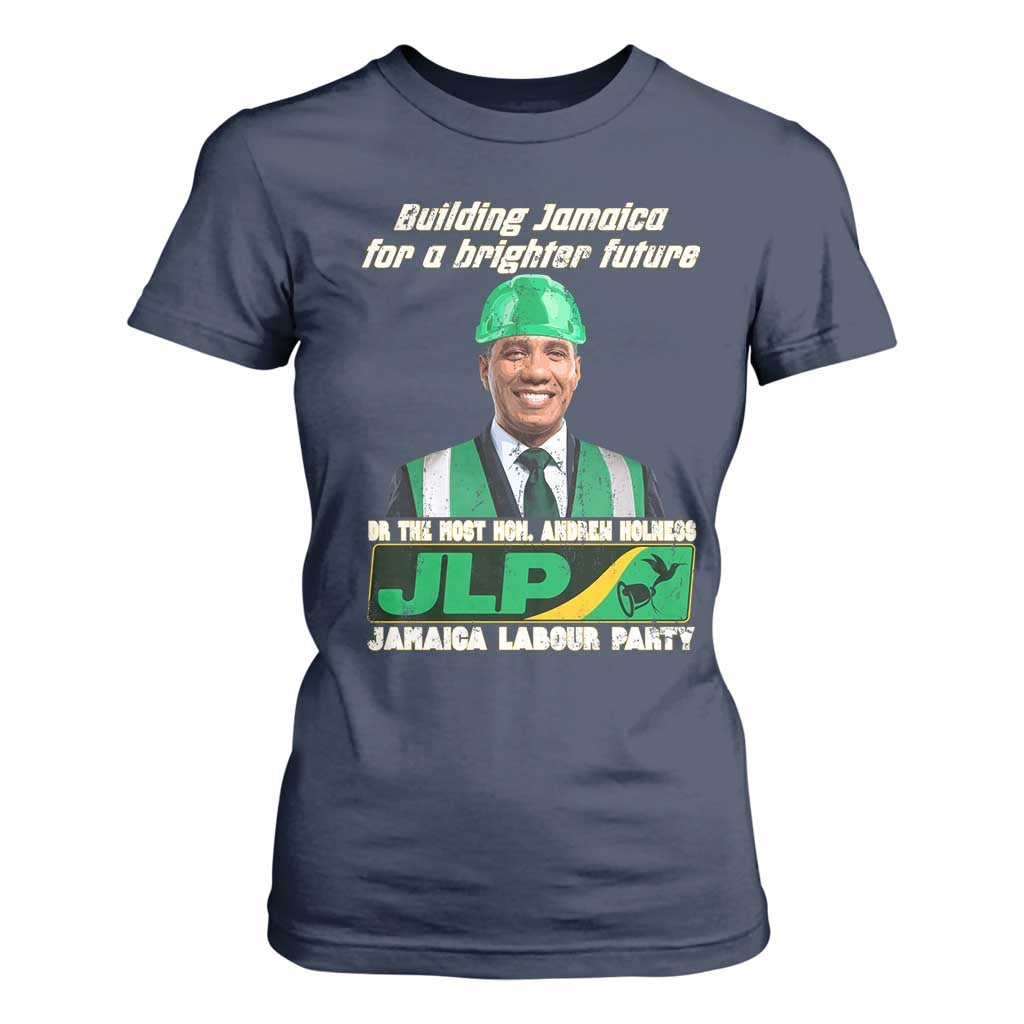 Jamaica Labour Party T Shirt For Women Andrew Holness JLP Supporter Gifts TS10 Navy Print Your Wear
